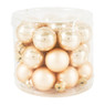 Mini kerstbal - champagne - set van 24