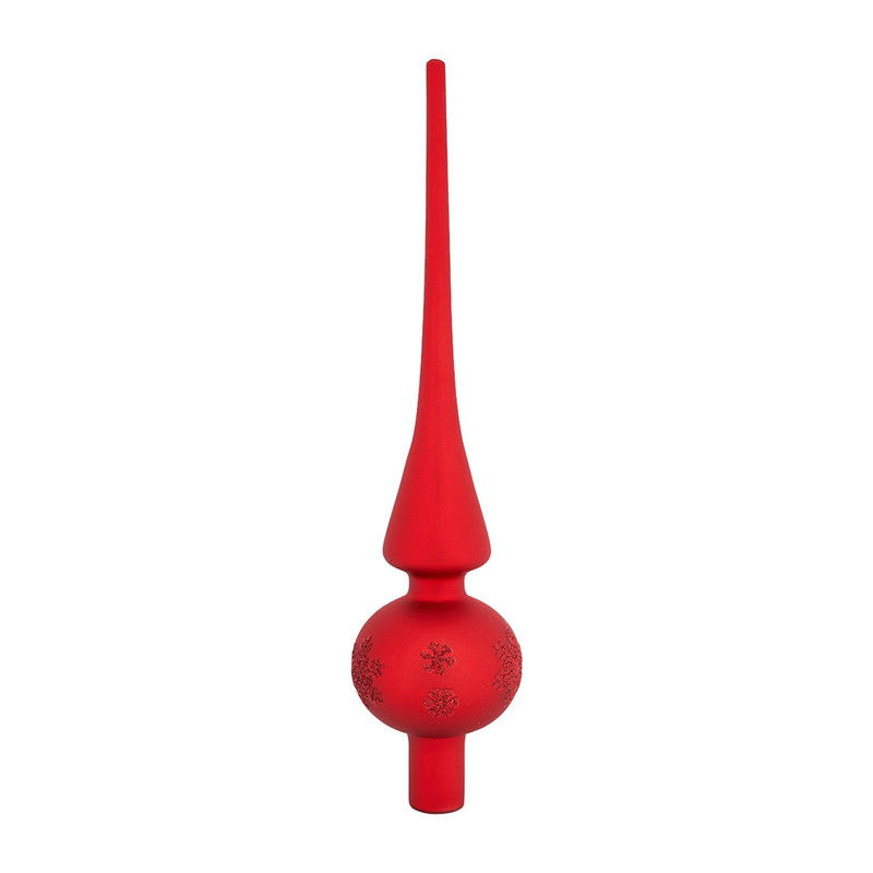 Piek - sneeuwvlok - rood - 26 cm