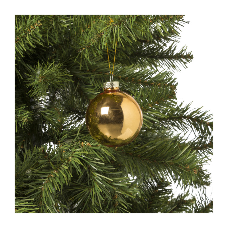 kerstbal multicolor - glas - 8 stuks