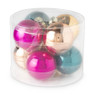 kerstbal multicolor - glas - 8 stuks