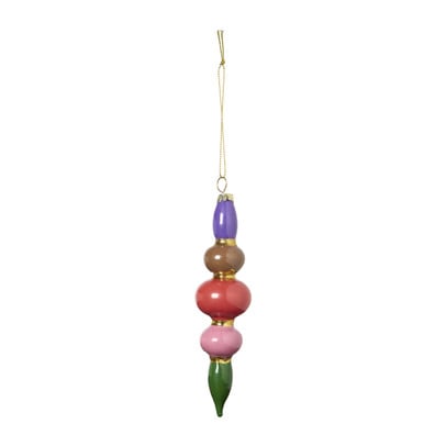 Kersthanger pegel pearl - multikleur - 4x4x16 cm
