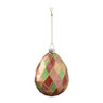 Kersthanger geruit - roze/wit/groen - 8x3x11 cm 
