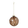 Kerstbal smoke - bruin - ø8 cm