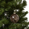 Kerstbal smoke - bruin - ø8 cm
