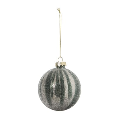Kerstbal marble - groen/goudkleurig - ø8 cm