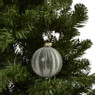 Kerstbal marble - groen/goudkleurig - ø8 cm