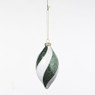 Kersthanger pegel swirl - groen/wit - ø6x13 cm 