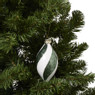 Kersthanger pegel swirl - groen/wit - ø6x13 cm 
