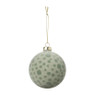 Kerstbal dots - groen - ø8 cm 