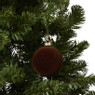 Kerstbal dots - bruin - ø8 cm 