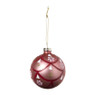 Kerstbal blossom - roze/rood - ø8 cm