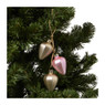Kersthanger lampionnen - goudkleurig/roze/oranje - set van 3