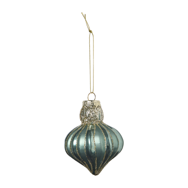 Kersthanger lampion - groen - ø7x9 cm