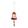 Kersthanger kerstklokje - rood - ø7x14 cm