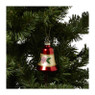 Kersthanger kerstklokje - rood - ø7x14 cm