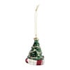 Kersthanger kerstboom - groen - ø6x8 cm