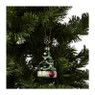 Kersthanger kerstboom - groen - ø6x8 cm