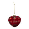Kersthanger ruiten hart - rood - 9x5x9 cm 