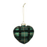Kersthanger ruiten hart - groen - 9x5x9 cm 