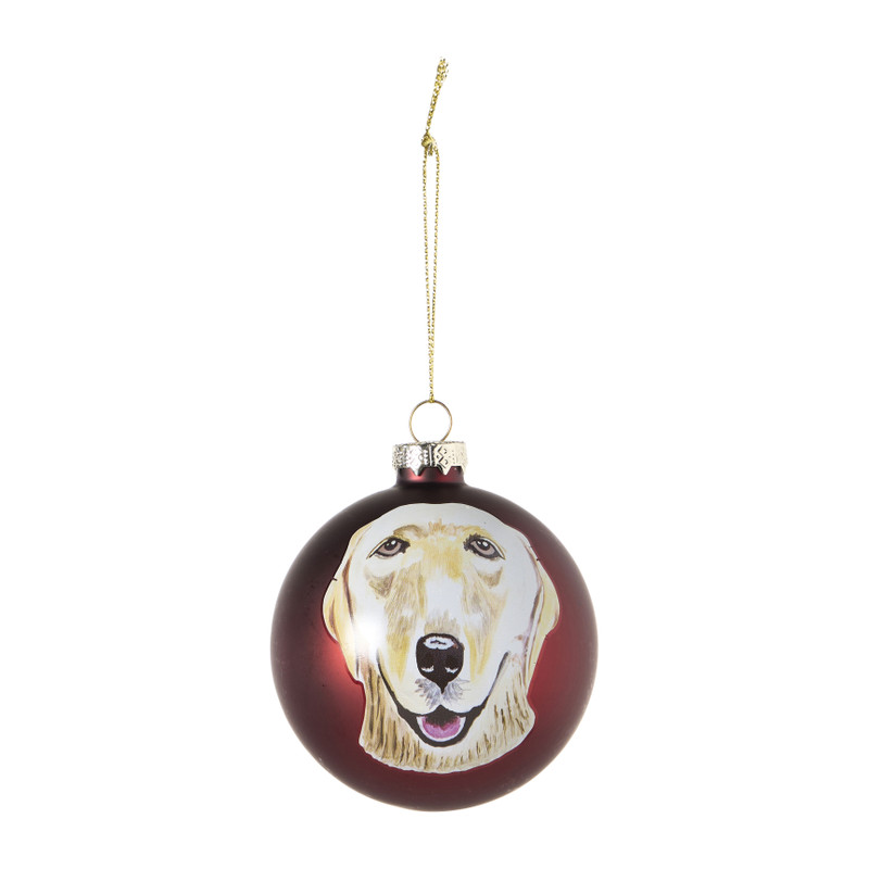 Kerstbal golden retriever - groen - ø8 cm