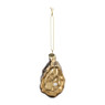 Kersthanger oester - beige - 8.4x4.8x2.9 cm