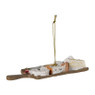 Kersthanger kaasplank - bruin - 12.7x4.4x1.9 cm 