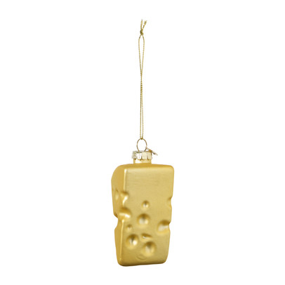 Kersthanger kaas - goud - ø4.2x9 cm