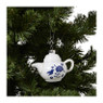 Kersthanger theepot - wit - 11.3x7x7.4 cm