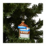 Kersthanger huis te koop - bruin/oranje - 6.7x2.2x10.1 cm