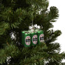Kersthanger bier 6-pack - groen - 9x5.8x6.6 cm