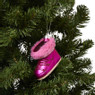 Kersthanger snowboot - roze - 11x4.8x8.3 cm