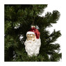 Kersthanger kerstman - rood/wit - 8.6x8x14.2 cm