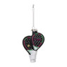 Kersthanger padel racket - zwart - 8x2.8x12.2 cm