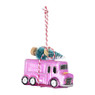 Kersthanger bus roze - roze - 9.9x4.2x7.2 cm