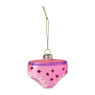 Kersthanger slip - roze - 8.2x4x6 cm