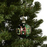 Kerstbal hohoho - groen - 8 cm