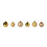 Kerstballen giftbox mix - goudkleurig - ø7 cm