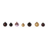 Kerstballen giftbox mix - bruin - ø7 cm