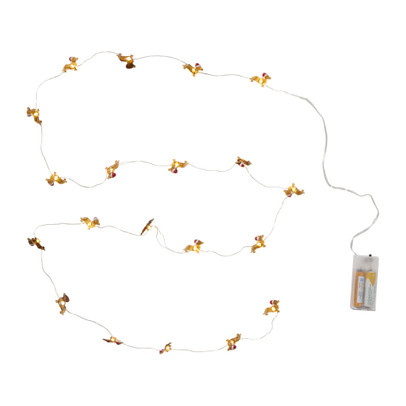 Verlichtingssnoer hond - 20 LED - bruin - 220 cm