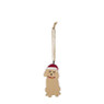 Kersthanger hond van hout - 20x6x30 cm - diverse varianten