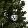 Kerstbal Australian shepherd - groen - ø8 cm