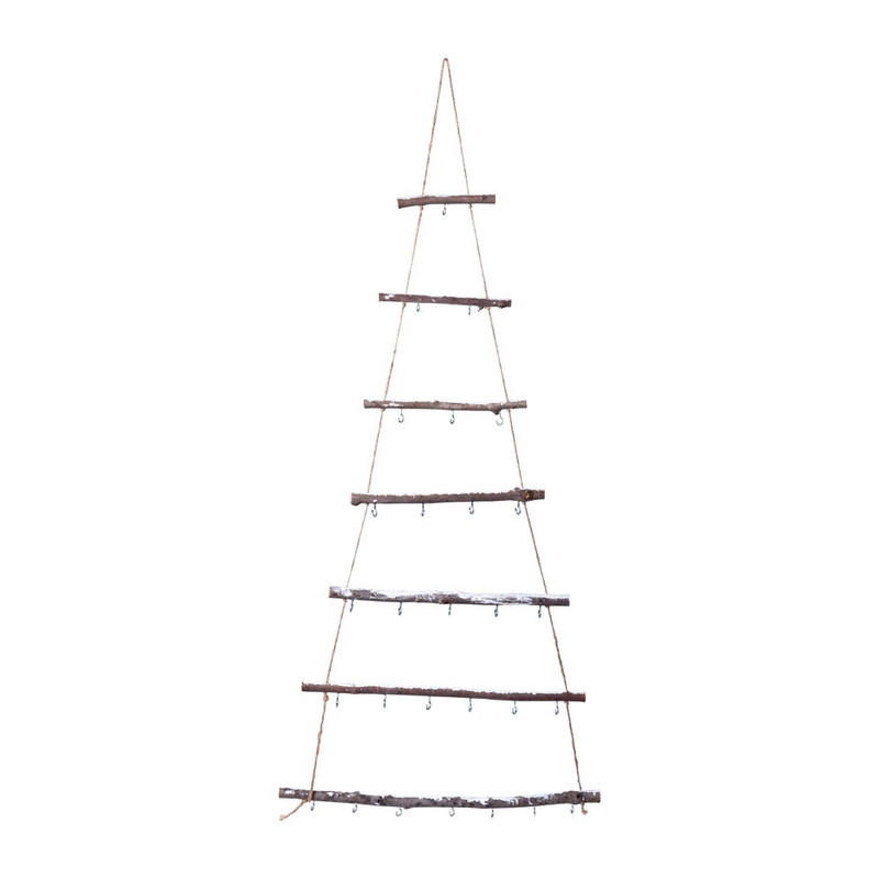 Xmas houten decoratieladder - 49,5x1,5x120 cm