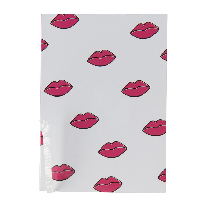 Notitieboek A6 - lippen - roze 