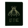 Notitieboekje velvet - let it bee - 21x15 cm - groen