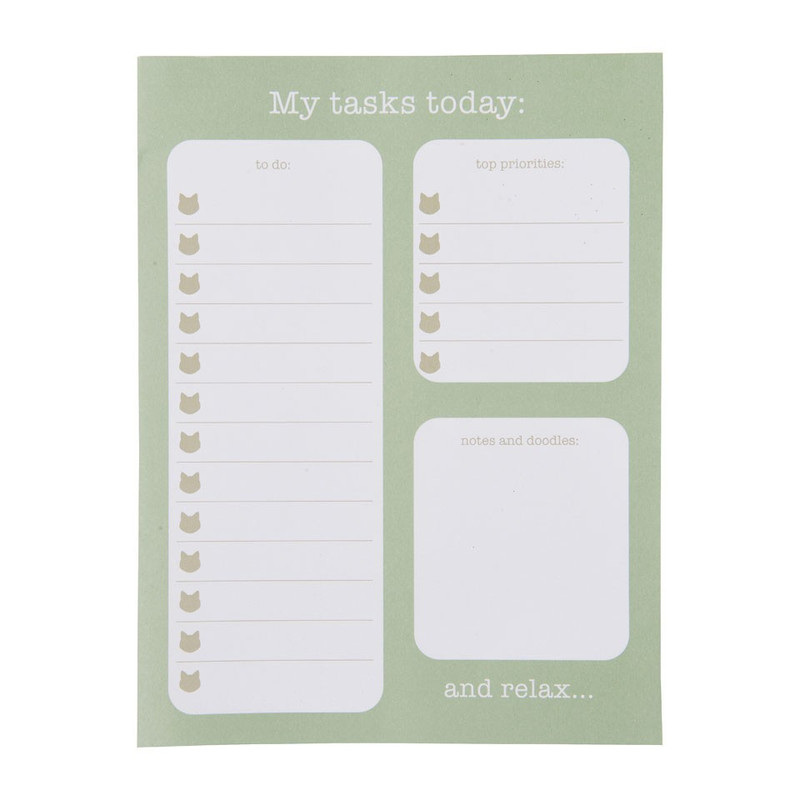 Notitieblok cat - 10 x 9 cm