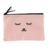 Etui met oogjes - 15 x 23 cm -  roze