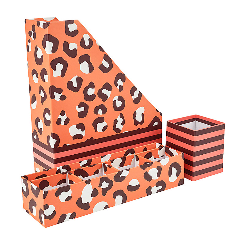 Stationery leopard streep - set van 3