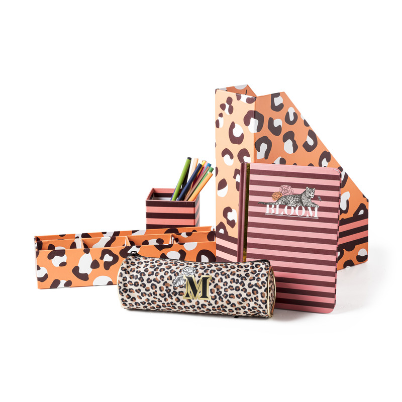 Stationery leopard streep - set van 3