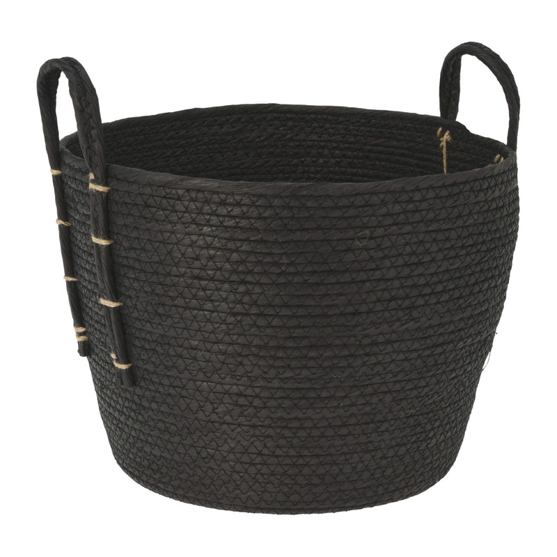 Papieren manden - zwart - set van 3