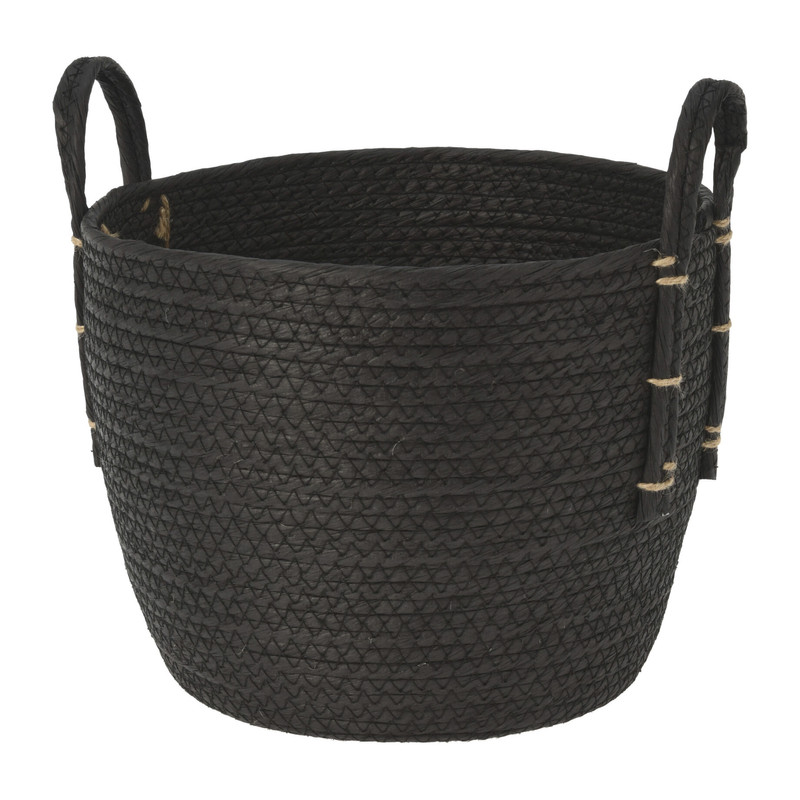 Papieren manden - zwart - set van 3